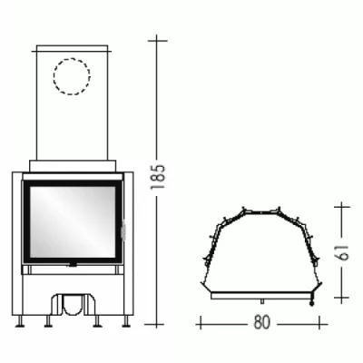 Каминная топка THERMOFIRE GUILLOTINA (EdilKamin)