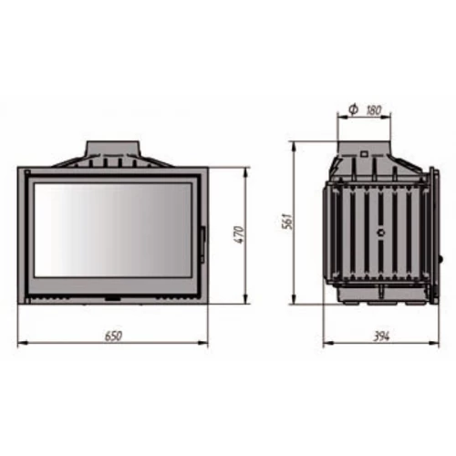 Каминная топка C-17 с шибером (Ferguss)