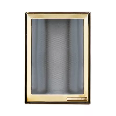 Дверца каминная 9066U, со стеклом, золото (Aito) - недорого
