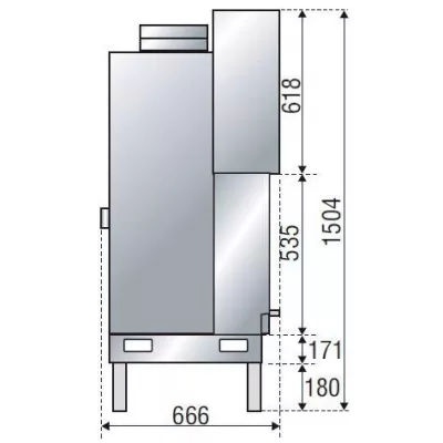 Каминная топка H 1200 SIMPLE FACE (Axis)