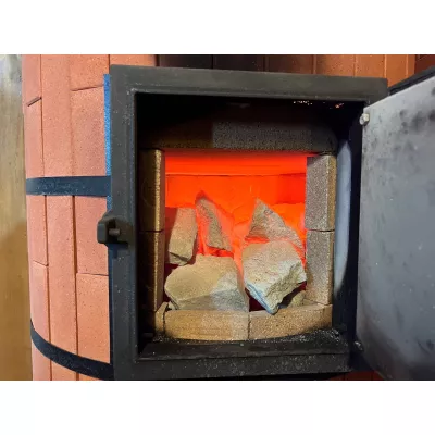 Печь банная с обращенным пламенем "ОБРАЩЕНКА-КДМ" в амфиболите - недорого