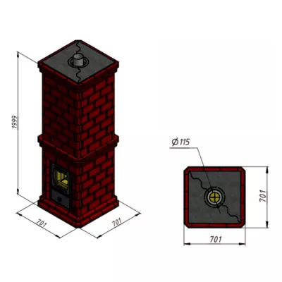 Печь отопительная КИВ-30