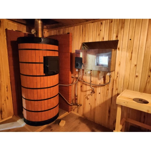 Печь банная с обращенным пламенем "ОБРАЩЕНКА-КДМ" в амфиболите