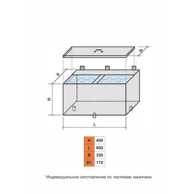 Бак 110 л с тремя штуцерами