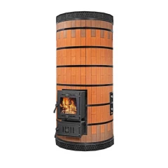 Печь банная с обращенным пламенем "ОБРАЩЕНКА-КДМ" в кирпичной облицовке