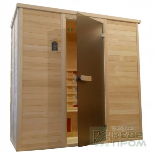 ИК-сауна 3-местная с керамическими излучателями, ширина 1,8 м, глубина 1,05 м