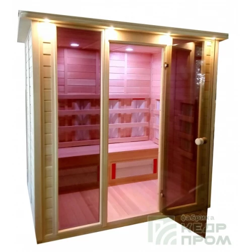 ИК-сауна 3-местная с керамическими излучателями, ширина 1,8 м, глубина 1,05 м