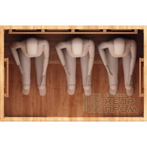 ИК-сауна 3-местная с керамическими излучателями, ширина 1,8 м, глубина 1,05 м