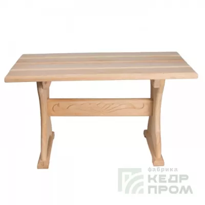 Лавка из кедра с резьбой длинной 120x40 см