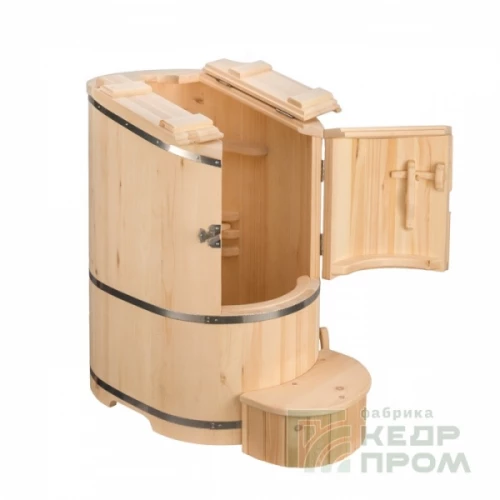 Кедровая фито-бочка «Белуха» овальная, диаметр 78х100см, высота 130см, толщина 40мм