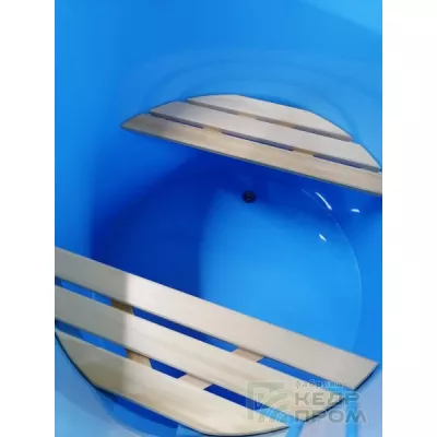 КедрПром Купель из кедра круглая с пластиковой вставкой, диаметр 1,2 м, высота 1,2 м купить