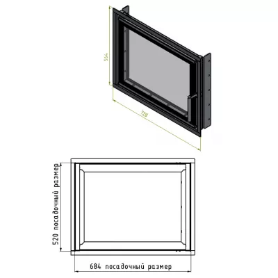 Дверь каминная ДК-2