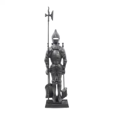 Набор каминный D98051BK Рыцарь большой (4 предмета, 110 см, черный), на подставке фото