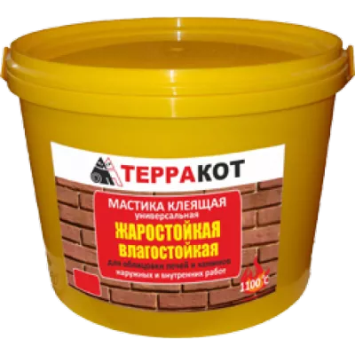 фото Мастика клеящая влагостойкая, жаростойкая Терракот, 9 кг