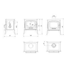 Печь-камин чугунный KOZA/K7