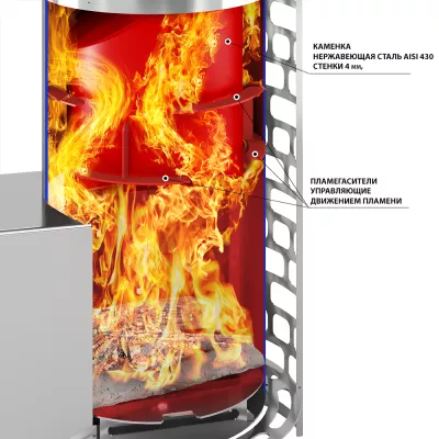 Печь для бани Эверест Steam Master 30 INOX Амфиболит, S-40