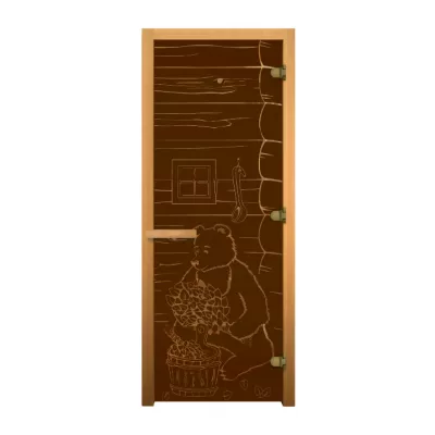 ВЕЗУВИЙ Дверь стекло Бронза Матовая МИШКА 190х70 (8мм, 3 петли 716 GB) (ОСИНА) Пр как сделать