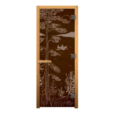 ВЕЗУВИЙ Дверь стекло Бронза Матовая ТАЙГА 190х70 (8мм, 3 петли 710 CR) (ОСИНА) Пр как сделать