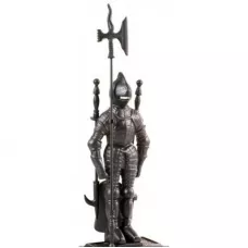 Набор каминный D50011ВК Рыцарь (4 предмета, 79см, черный), на подставке