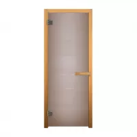 Дверь стекло  Сатин Матовая 180х70 (6мм, 2 петли 710) (ОСИНА)