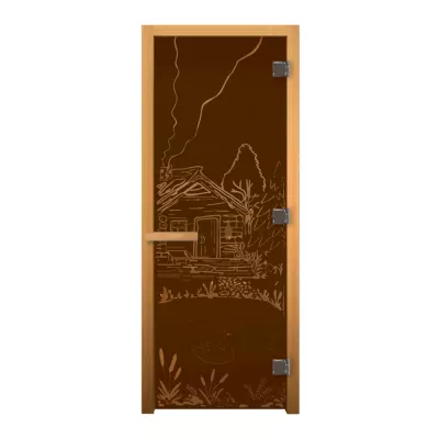 ВЕЗУВИЙ Дверь стекло Бронза Матовая БАНЬКА 190х70 (8мм, 3 петли 710 CR) (ОСИНА) Пр как сделать