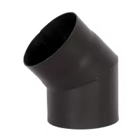 Отвод LAVA (конструкционная сталь 2мм, черный) 45* (150)