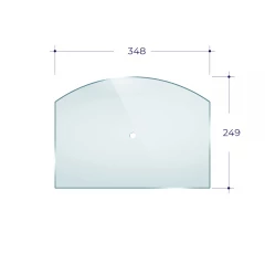 Стекло Везувий 224 (0,348*0,249) Арка под термометр