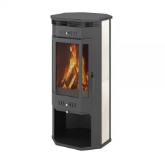 Печь-Камин ASTON 11кВт (180 м3) пристенно-угловой  150мм