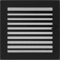 Вентиляционная решетка Черная с задвижкой (22*22) 22CX