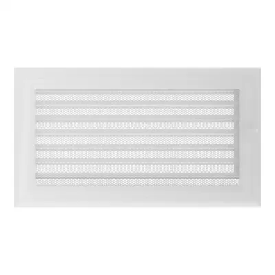 Вентиляционные решетки - Вентиляционная решетка ОСКАР Белая с задвижкой (17*30) 30OBX
