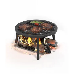 Чугунная решетка "СТЕЙК"  450мм с подставкой