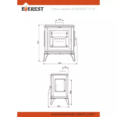 Печь-камин EVEREST S10