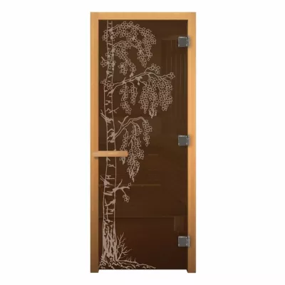 ВЕЗУВИЙ Дверь стекло Бронза Матовая БЕРЁЗКА 190х70 (8мм, 3 петли 710 CR) (ОСИНА) Пр как сделать