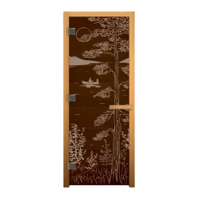 ВЕЗУВИЙ Дверь стекло Бронза ТАЙГА 190х70 (8мм, 3 петли 710 CR) (ОСИНА) Лев как сделать