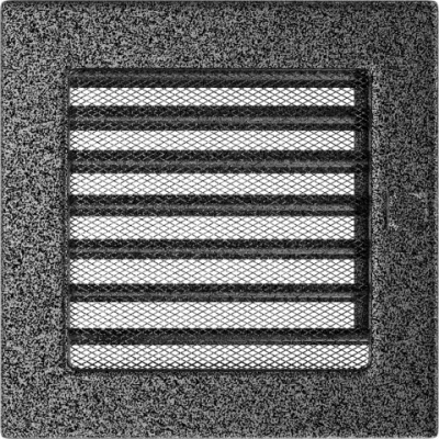 Вентиляционные решетки - Вентиляционная решетка Черная/Серебро с задвижкой (17*17) 17CSX