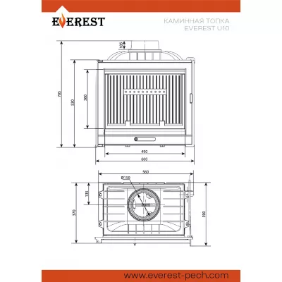 Печь-камин EVEREST U10