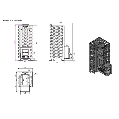 Печь для бани Кратер 20С