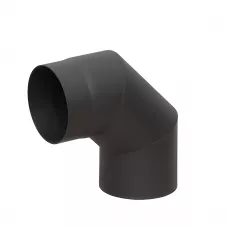 Отвод LAVA (конструкционная сталь 2мм, черный) 90* (200)