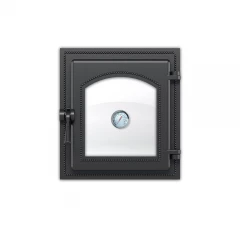 Дверка ВЕЗУВИЙ 270 с термометром (Антрацит)