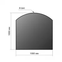 Лист напольный Везувий, 2мм, черный 1000*1000*2 R641