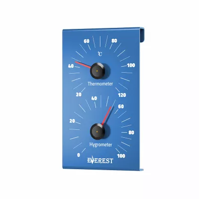 Термогигрометр EVEREST, алюминий BLUE (TG-29)