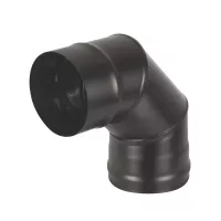 Колено BLACK (AISI 430/0,8мм) 90* 3-х секц. (115)