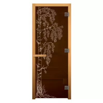 ВЕЗУВИЙ Дверь стекло Бронза БЕРЁЗКА 190х70 (8мм, 3 петли 710 CR) (ОСИНА) Пр как сделать