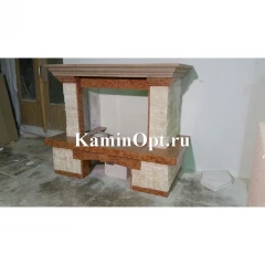 Камин Madeira Flora Rosso мрамор. б. угловой