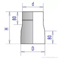 Переходник d150*200 (1,0) нерж. мат.