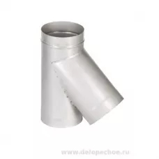 Дымоход тройник 115 (1,0) нерж. мат./45 гр