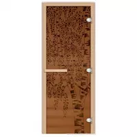 Дверь 1835х620 (1,9х0,7) стекло "Березка" бронза матовое 8 мм