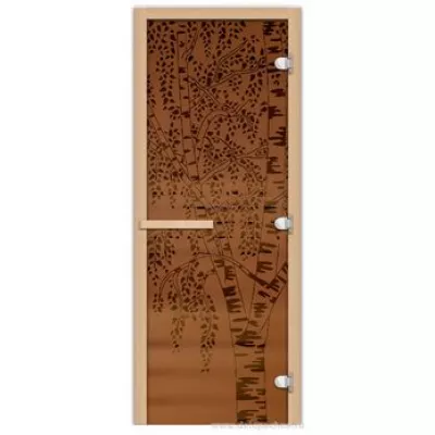 Fireway Дверь 1835х620 (1,9х0,7) стекло Березка бронза матовое 8 мм фото