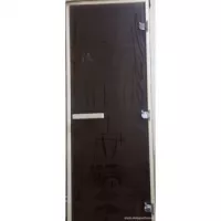 Дверь банная (стекло) 1900*680 ДКС "Очаг" п/струй прав 3 петли 8 мм