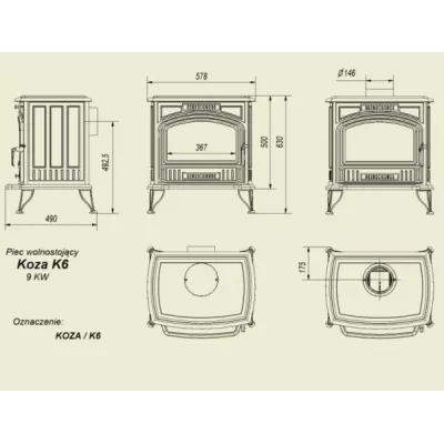 Печь KRATKI Koza/K6